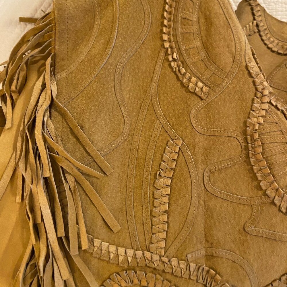 EUC Chico's suede jacket with fringe Chico's size 3 / XL / 16 - Picture 5 of 9